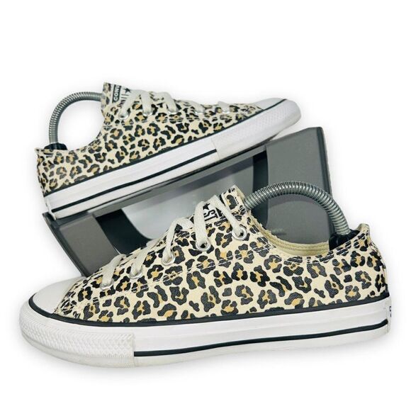 Converse Chuck Taylor All Star Low OX Cheetah Print 366297F Youth 3 - Picture 1 of 11